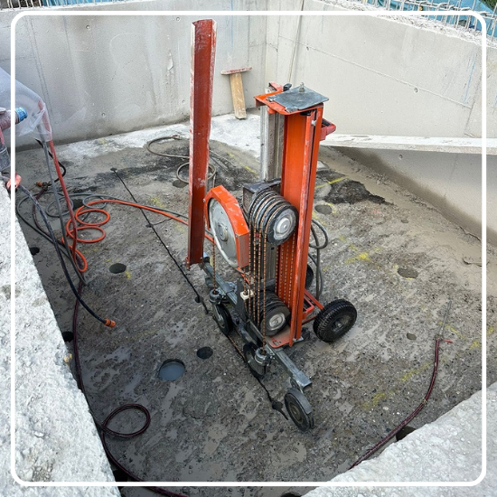 Seilsägen in Beton oder Mauerwerk