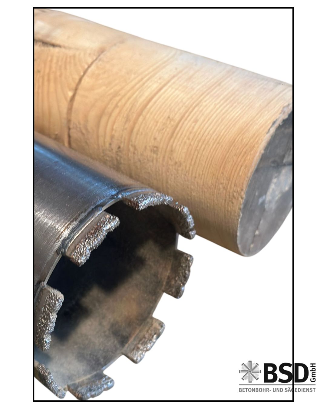 Holzbohrkrone, Kernbohrung in Holz