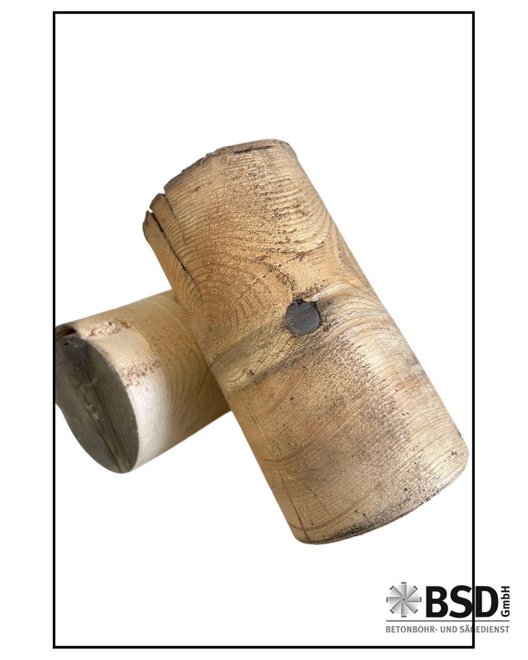 Holzbohrkrone, Kernbohrung in Holz