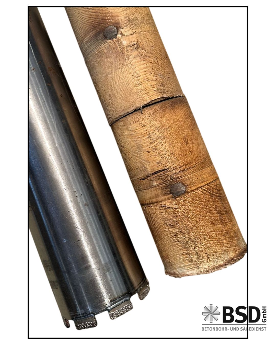 Holzbohrkrone, Kernbohrung in Holz